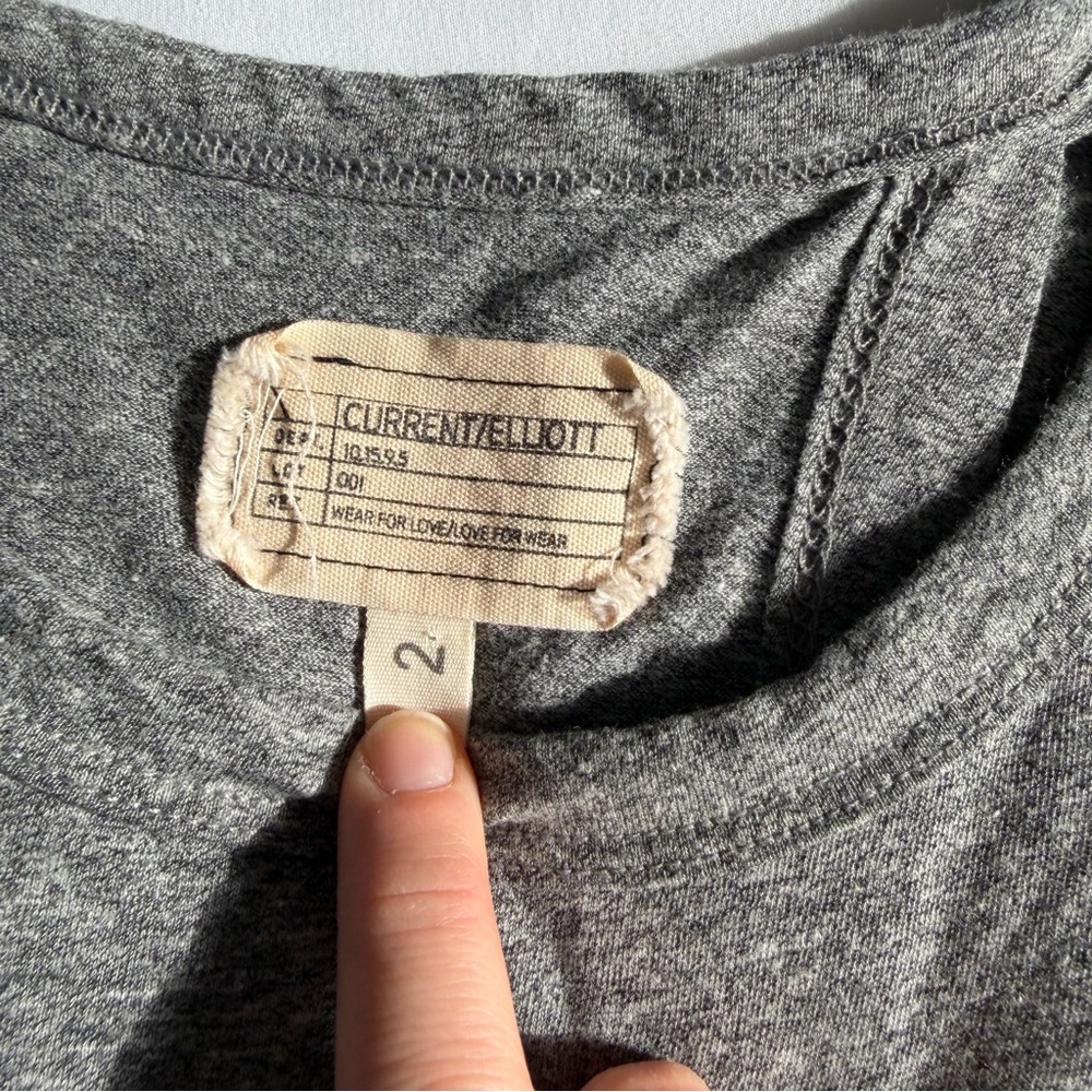 Current/Elliott Heather Gray Tulip Back Muscle Tank Top - Picture 9 of 12